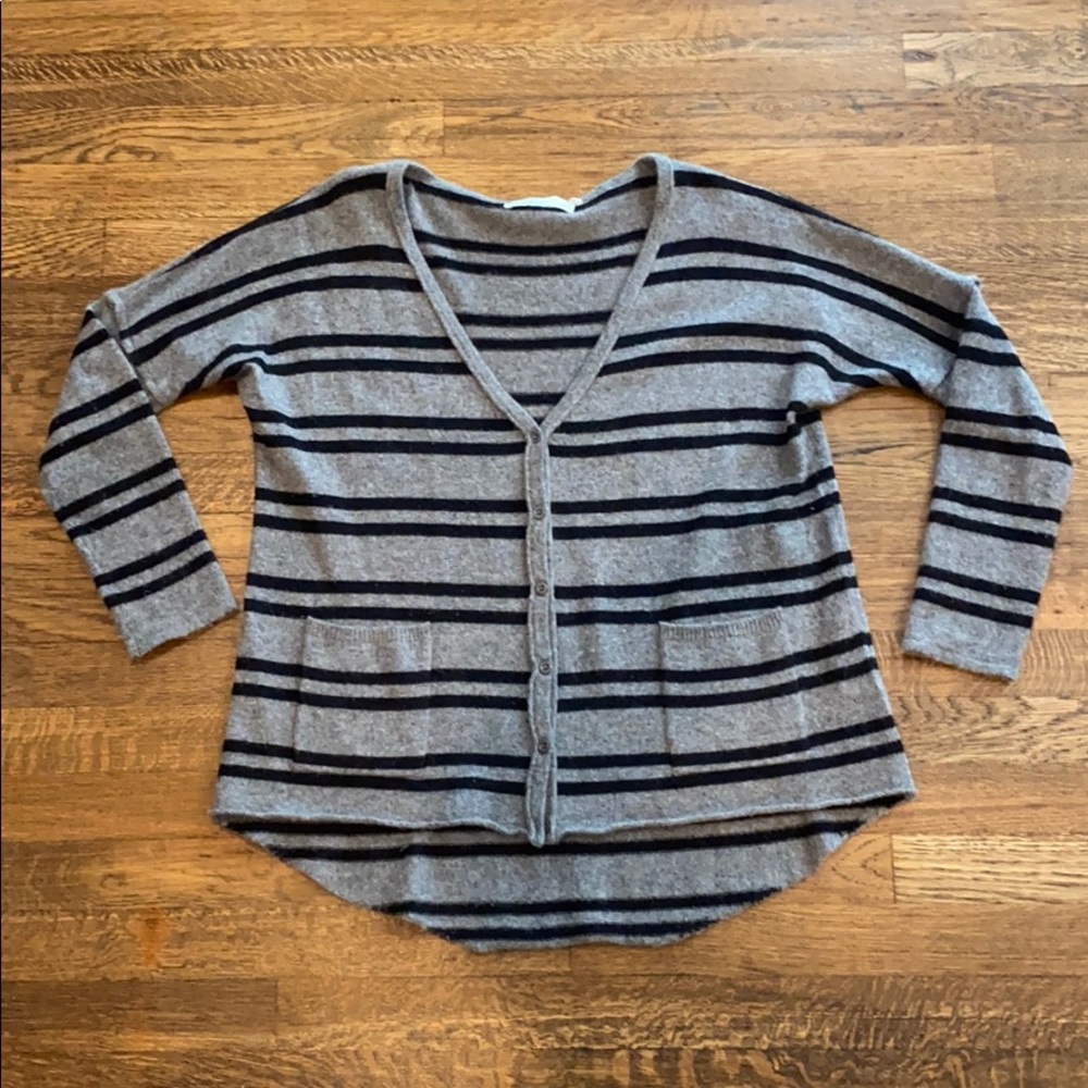 27 Miles Cashmere Striped Cardigan